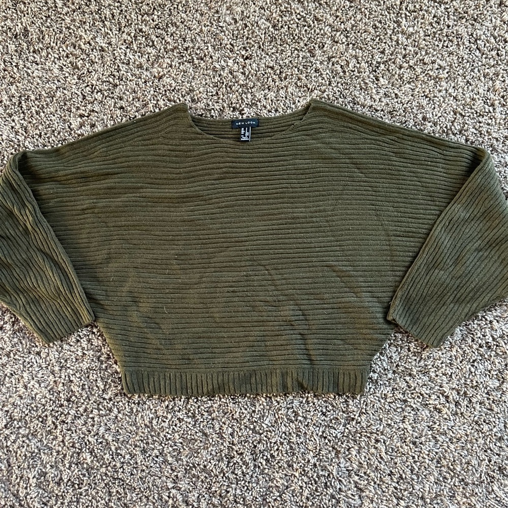 Green Ribbed Sweater - Picture 3 of 3